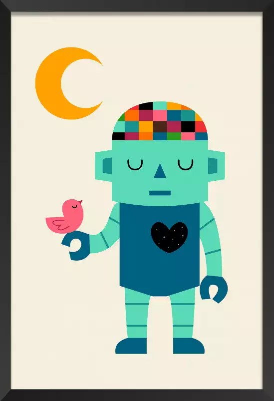 Coeur de robot - poster enfant