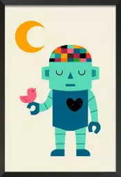 Coeur de robot - poster enfant