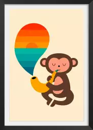 Monkey banana - poster enfant