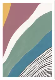 Retro coloré iv - affiche organique