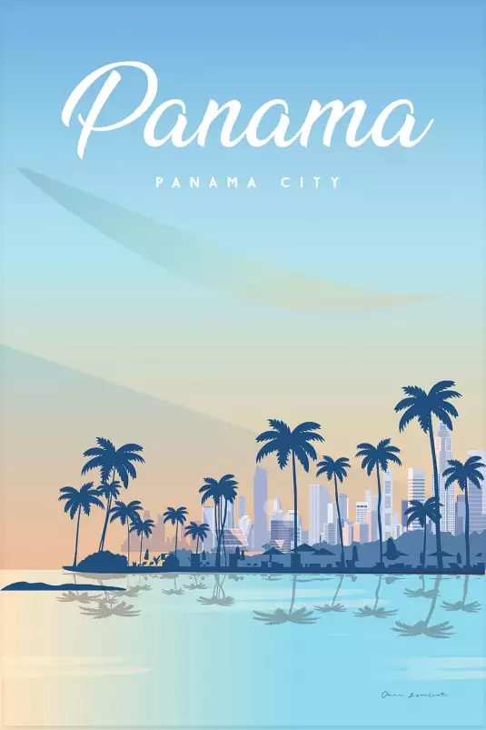 Panama city - affiche de voyage