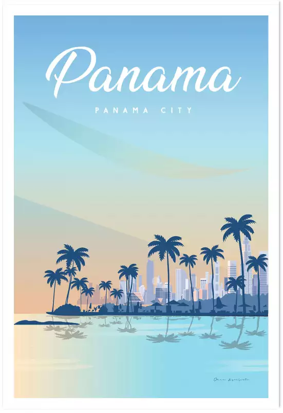 Panama city - affiche de voyage