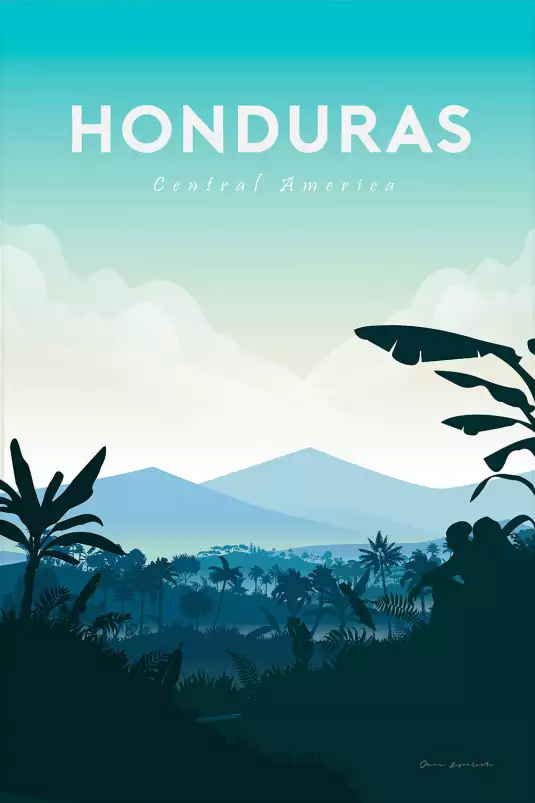 Honduras - affiche de voyage