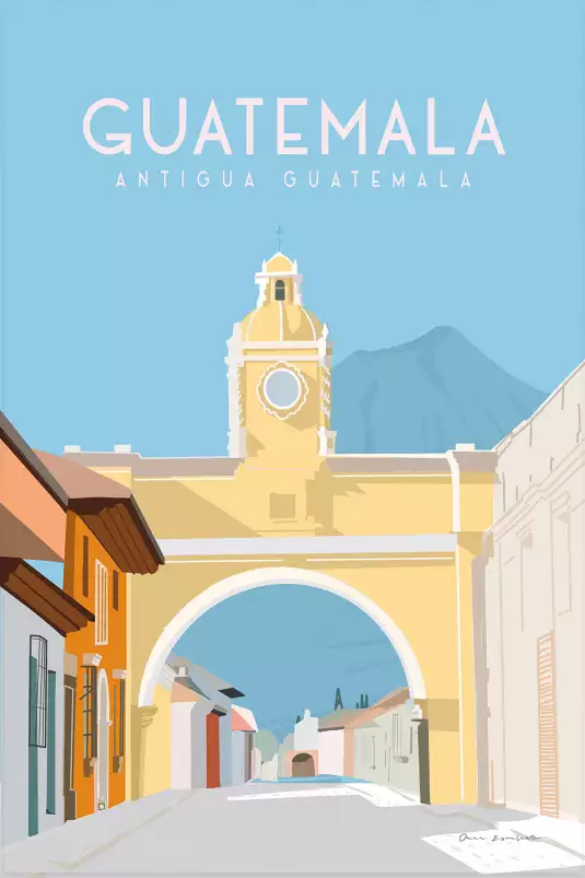 Antigua Guatemala - affiche villes du monde