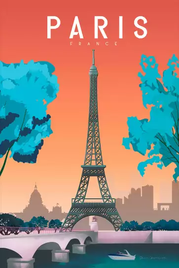 Paris france - affiche de paris