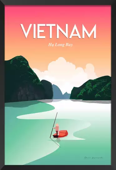 Vietnam Baie Halong - affiche de voyage