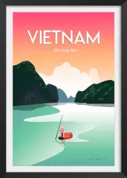 Vietnam Baie Halong - affiche de voyage