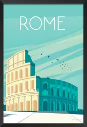 Rome et le colisée - affiche de voyage