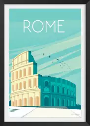 Rome et le colisée - affiche de voyage