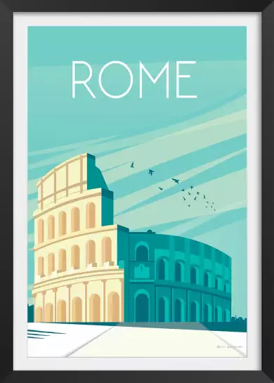 Rome et le colisée - affiche de voyage