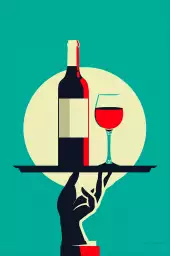 Verre de vin à la française - affiche vin