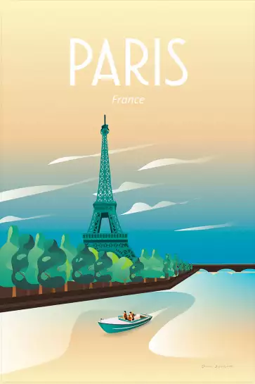 Voyage à paris - affiche paris