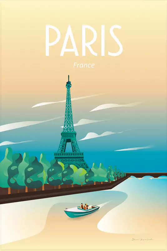 Voyage à paris - affiche paris