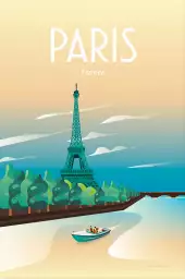 Voyage à paris - affiche paris