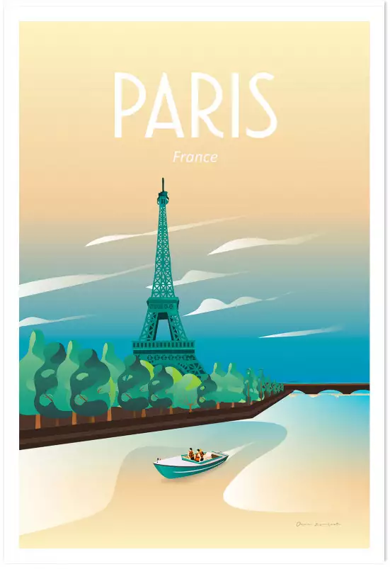 Voyage à paris - affiche paris