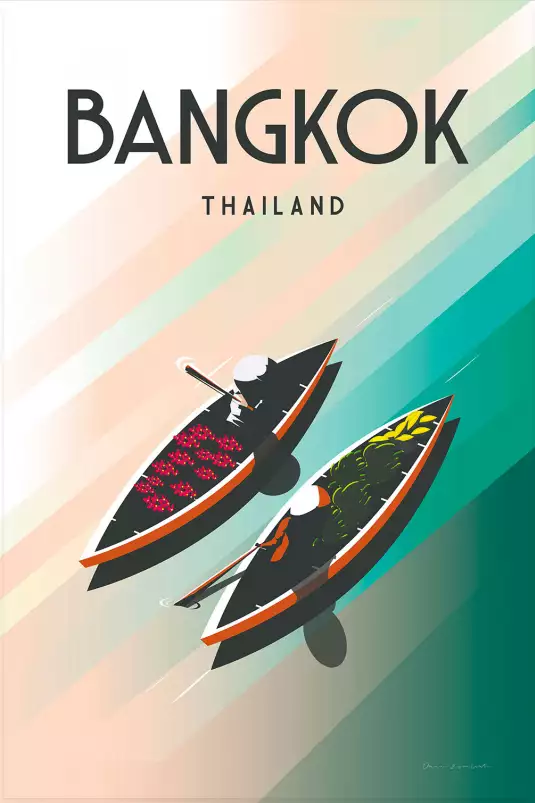 Bangkok thailand - affiche de voyage