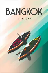 Bangkok thailand - affiche de voyage