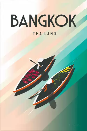 Bangkok thailand - affiche de voyage