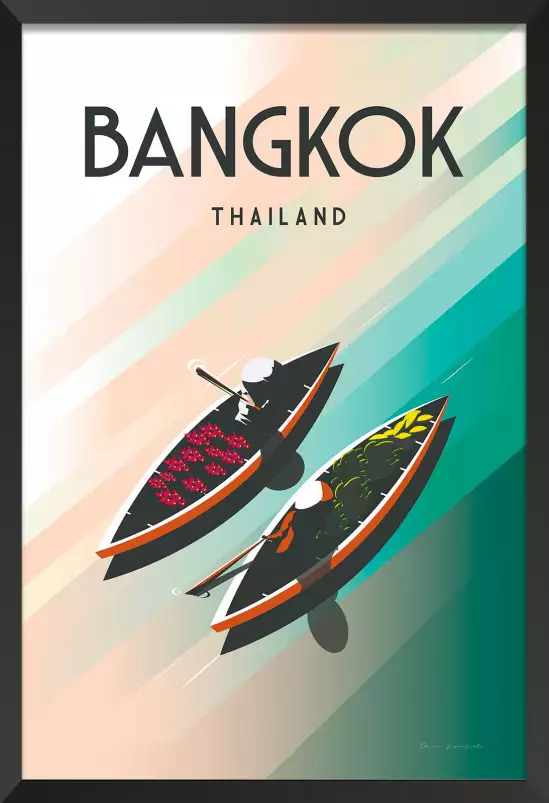 Bangkok thailand - affiche de voyage