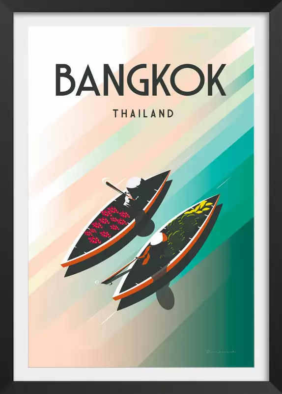 Bangkok thailand - affiche de voyage