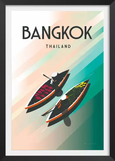 Bangkok thailand - affiche de voyage