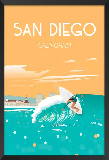 San diego california - affiche de voyage