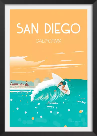 San diego california - affiche de voyage