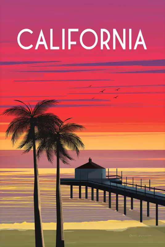 California dream - affiche de voyage