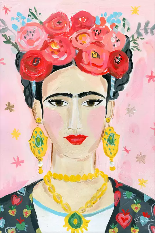 Mode hommage à frida - peinture contemporaine