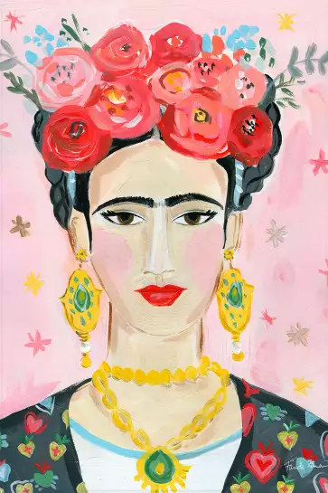 Mode hommage à frida - peinture contemporaine