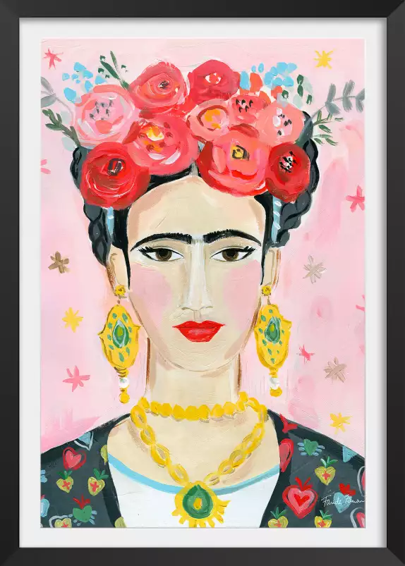 Mode hommage à frida - peinture contemporaine