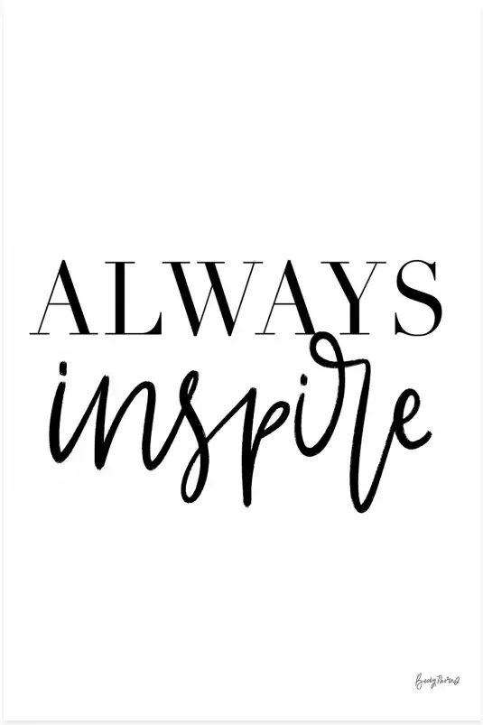 Always inspire - affiche citations