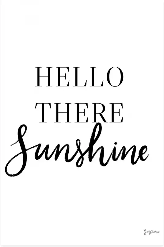 Hello there sunshine - poster citation