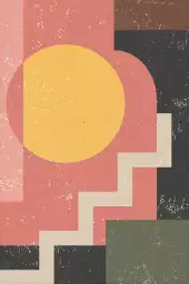 Sun stairs - poster art abstrait