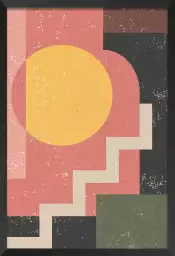 Sun stairs - poster art abstrait