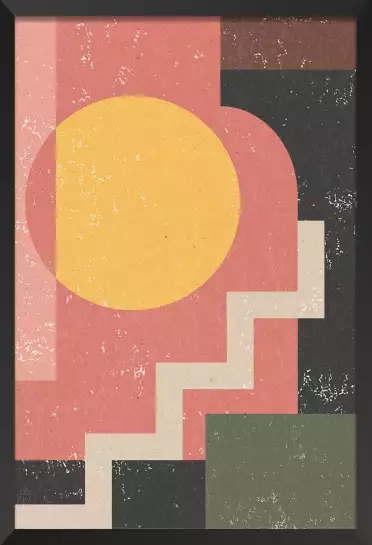 Sun stairs - poster art abstrait