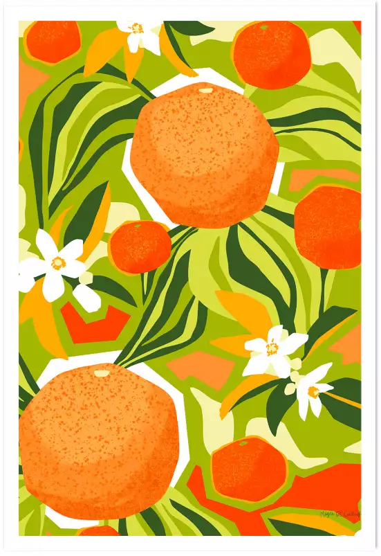Bel oranger - poster art abstrait