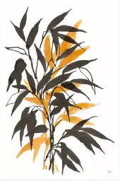 Watercolor bambou - silhouette plante