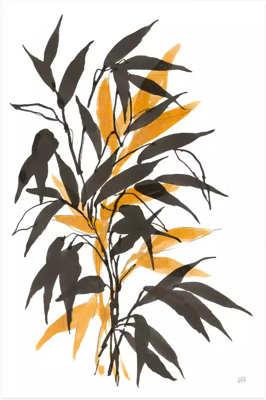 Watercolor bambou - silhouette plante