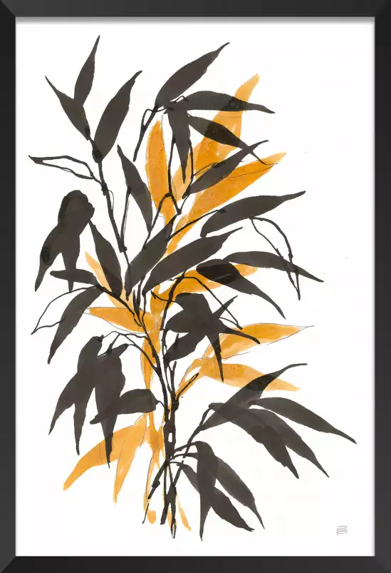 Watercolor bambou - silhouette plante