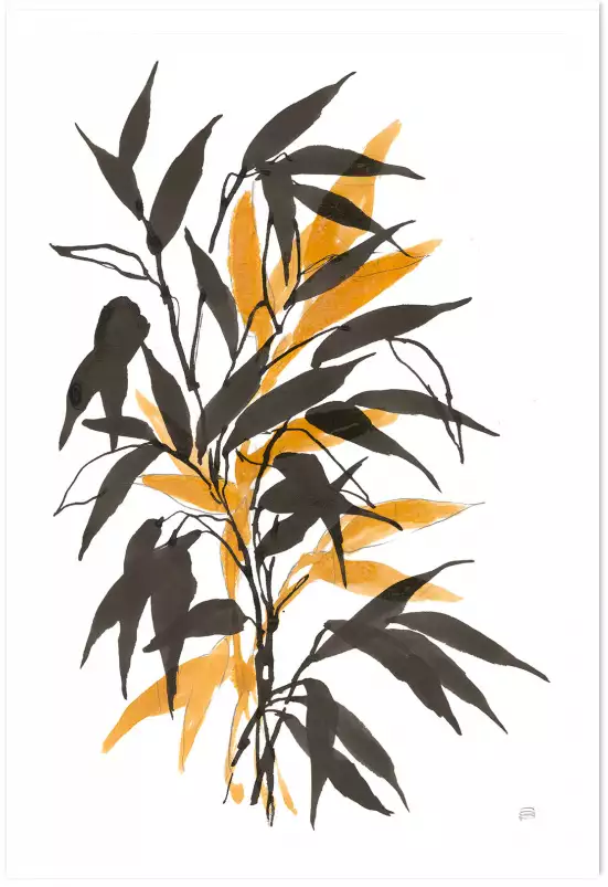 Watercolor bambou - silhouette plante