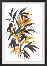 Watercolor bambou - silhouette plante