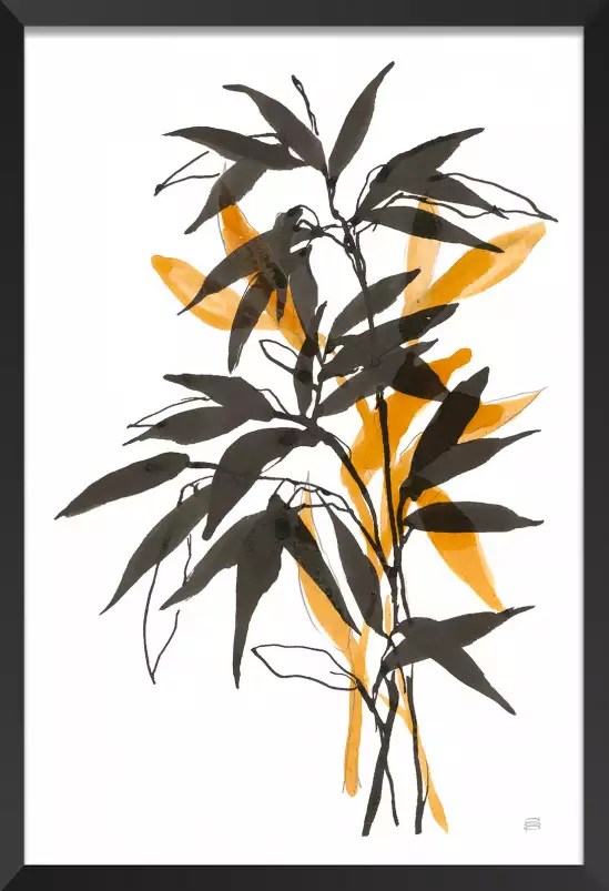 Orange bambou - silhouette plante