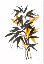 Orange bambou - silhouette plante