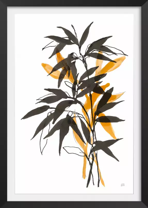 Orange bambou - silhouette plante