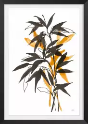 Orange bambou - silhouette plante