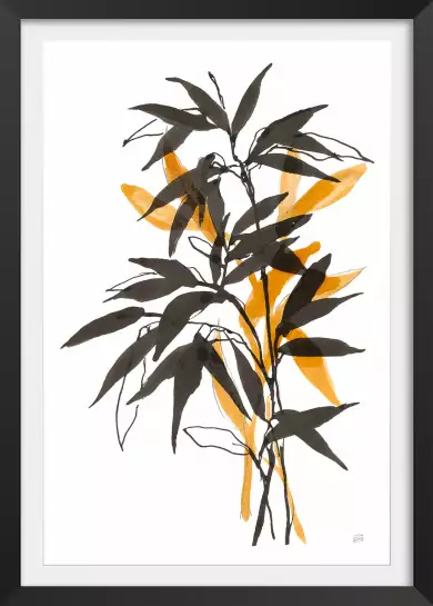 Orange bambou - silhouette plante