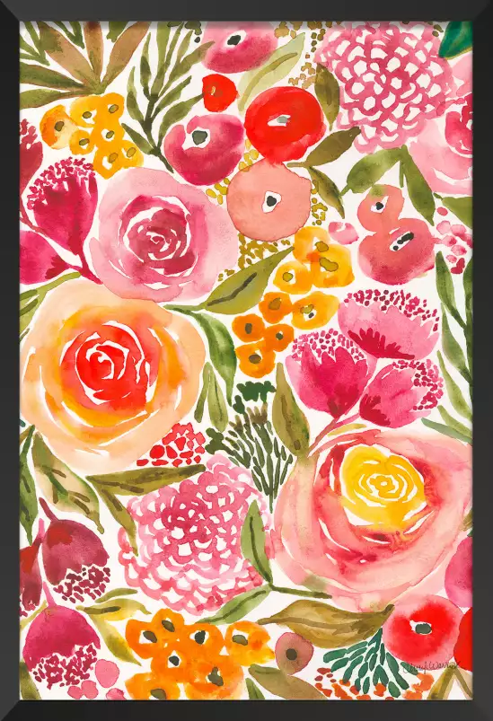 Pivoine - tableau peinture fleurs