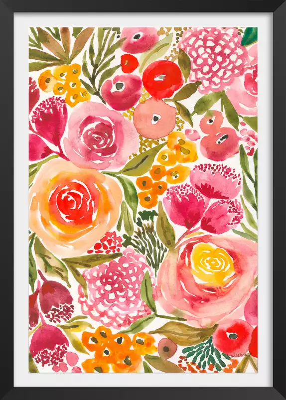 Pivoine - tableau peinture fleurs