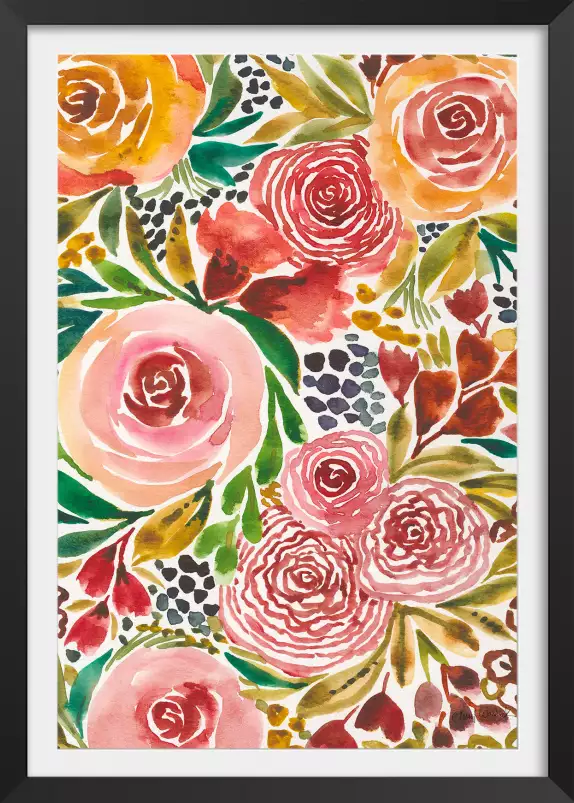 Roses envoutantes - tableau peinture fleurs